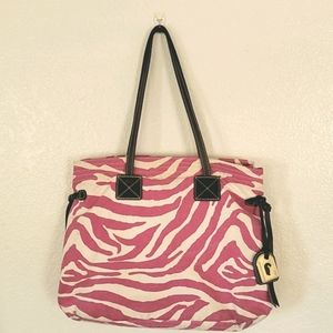 Dooney and Bourke pink zebra tote
